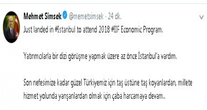 Başbakan Yardımcısı Şimşek, Göreve Devam Dedi