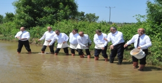 Bafra Ovasında Çeltik Tohumları Suyla Buluştu